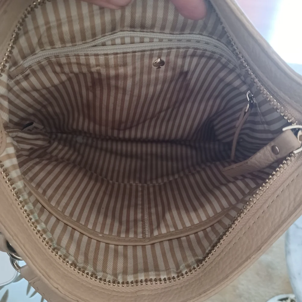Kate Spade crossbody bag gold chain tan beige taupe Quiet Luxury Preppy